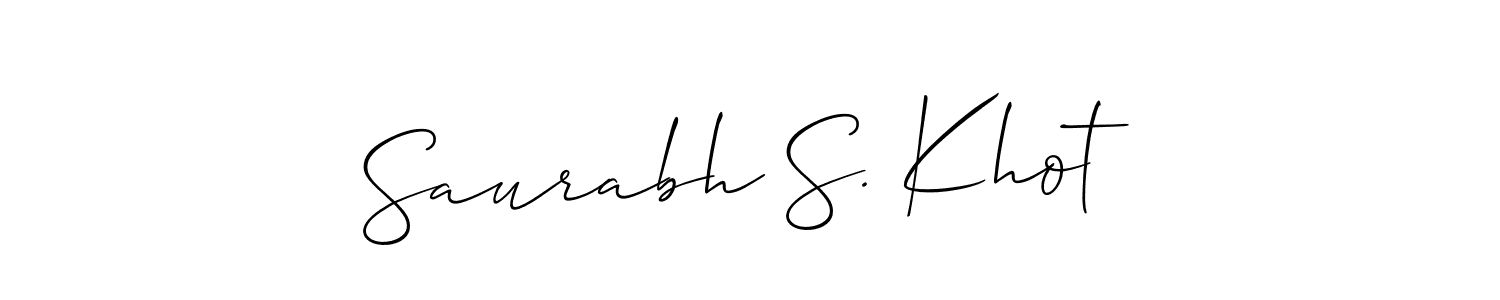 Best and Professional Signature Style for Saurabh S. Khot. Allison_Script Best Signature Style Collection. Saurabh S. Khot signature style 2 images and pictures png