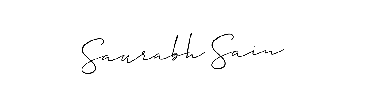 You should practise on your own different ways (Allison_Script) to write your name (Saurabh Sain) in signature. don't let someone else do it for you. Saurabh Sain signature style 2 images and pictures png