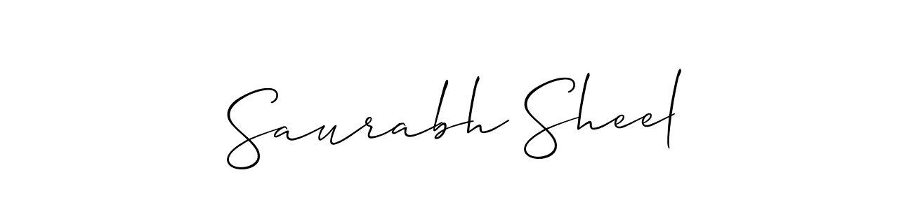 Also we have Saurabh Sheel name is the best signature style. Create professional handwritten signature collection using Allison_Script autograph style. Saurabh Sheel signature style 2 images and pictures png