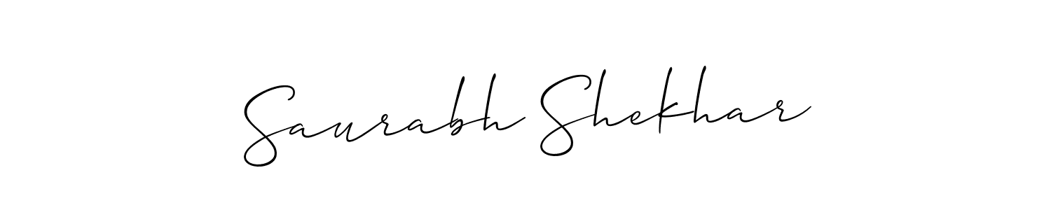Allison_Script is a professional signature style that is perfect for those who want to add a touch of class to their signature. It is also a great choice for those who want to make their signature more unique. Get Saurabh Shekhar name to fancy signature for free. Saurabh Shekhar signature style 2 images and pictures png
