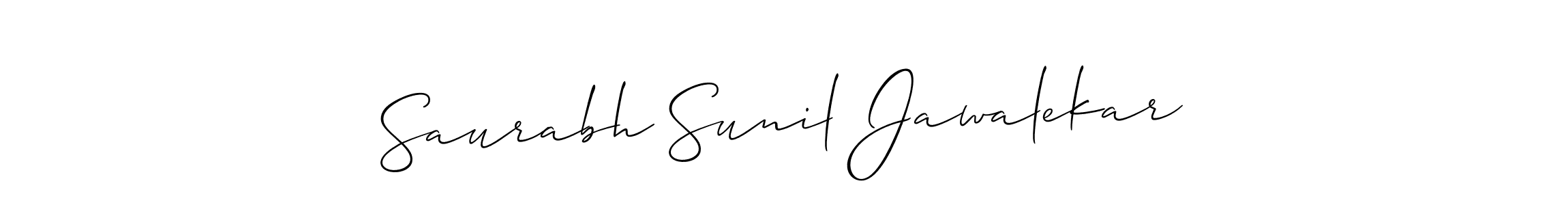 Design your own signature with our free online signature maker. With this signature software, you can create a handwritten (Allison_Script) signature for name Saurabh Sunil Jawalekar. Saurabh Sunil Jawalekar signature style 2 images and pictures png