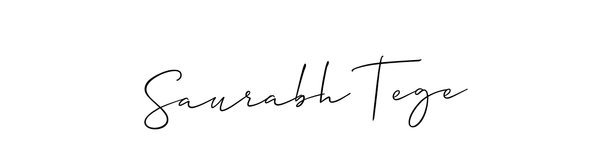 Allison_Script is a professional signature style that is perfect for those who want to add a touch of class to their signature. It is also a great choice for those who want to make their signature more unique. Get Saurabh Tege name to fancy signature for free. Saurabh Tege signature style 2 images and pictures png