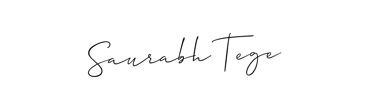 Allison_Script is a professional signature style that is perfect for those who want to add a touch of class to their signature. It is also a great choice for those who want to make their signature more unique. Get Saurabh Tege name to fancy signature for free. Saurabh Tege signature style 2 images and pictures png