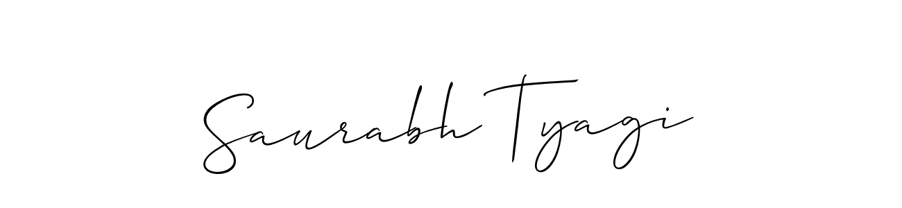 Create a beautiful signature design for name Saurabh Tyagi. With this signature (Allison_Script) fonts, you can make a handwritten signature for free. Saurabh Tyagi signature style 2 images and pictures png