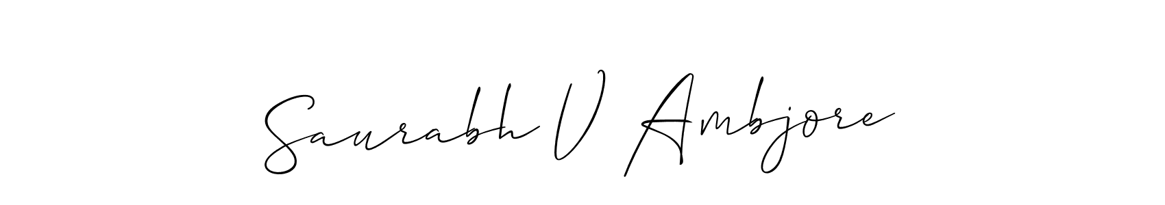 Check out images of Autograph of Saurabh V Ambjore name. Actor Saurabh V Ambjore Signature Style. Allison_Script is a professional sign style online. Saurabh V Ambjore signature style 2 images and pictures png