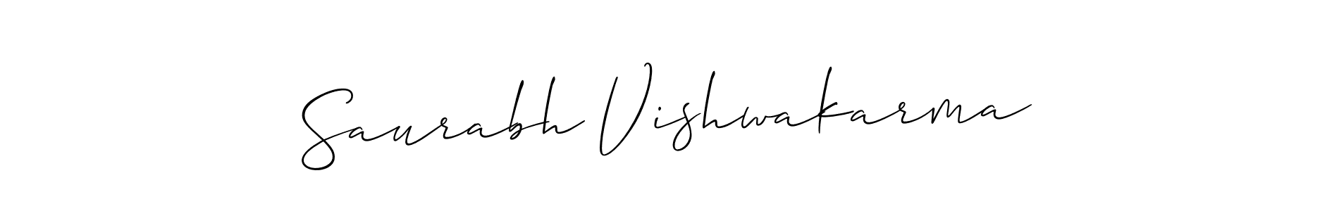 How to make Saurabh Vishwakarma signature? Allison_Script is a professional autograph style. Create handwritten signature for Saurabh Vishwakarma name. Saurabh Vishwakarma signature style 2 images and pictures png