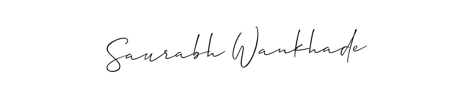 Use a signature maker to create a handwritten signature online. With this signature software, you can design (Allison_Script) your own signature for name Saurabh Wankhade. Saurabh Wankhade signature style 2 images and pictures png