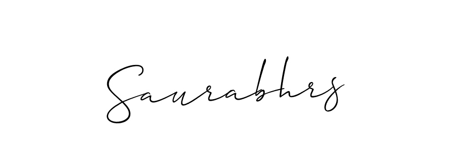 How to make Saurabhrs signature? Allison_Script is a professional autograph style. Create handwritten signature for Saurabhrs name. Saurabhrs signature style 2 images and pictures png