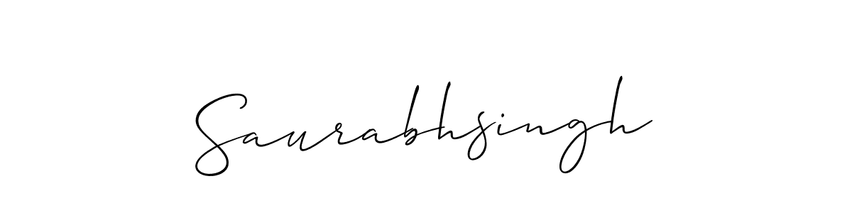 The best way (Allison_Script) to make a short signature is to pick only two or three words in your name. The name Saurabhsingh include a total of six letters. For converting this name. Saurabhsingh signature style 2 images and pictures png