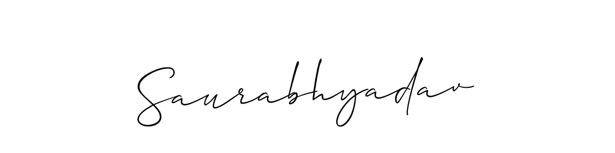 Use a signature maker to create a handwritten signature online. With this signature software, you can design (Allison_Script) your own signature for name Saurabhyadav. Saurabhyadav signature style 2 images and pictures png