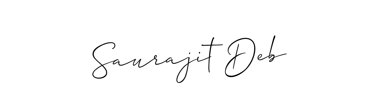 Design your own signature with our free online signature maker. With this signature software, you can create a handwritten (Allison_Script) signature for name Saurajit Deb. Saurajit Deb signature style 2 images and pictures png