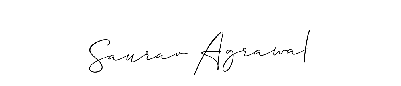 Create a beautiful signature design for name Saurav Agrawal. With this signature (Allison_Script) fonts, you can make a handwritten signature for free. Saurav Agrawal signature style 2 images and pictures png