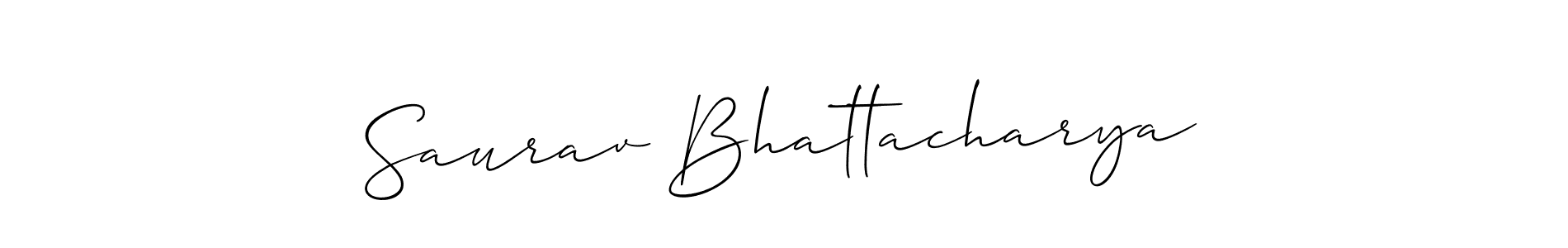 Make a beautiful signature design for name Saurav Bhattacharya. With this signature (Allison_Script) style, you can create a handwritten signature for free. Saurav Bhattacharya signature style 2 images and pictures png