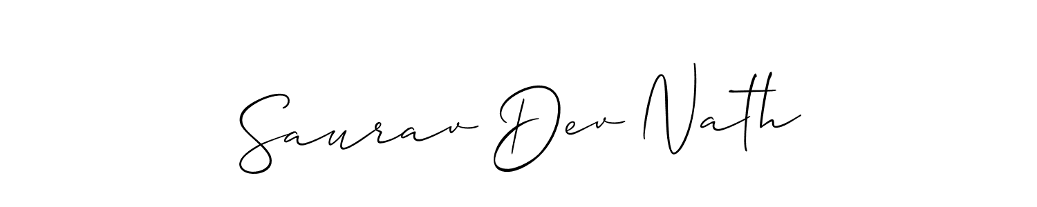 Also You can easily find your signature by using the search form. We will create Saurav Dev Nath name handwritten signature images for you free of cost using Allison_Script sign style. Saurav Dev Nath signature style 2 images and pictures png