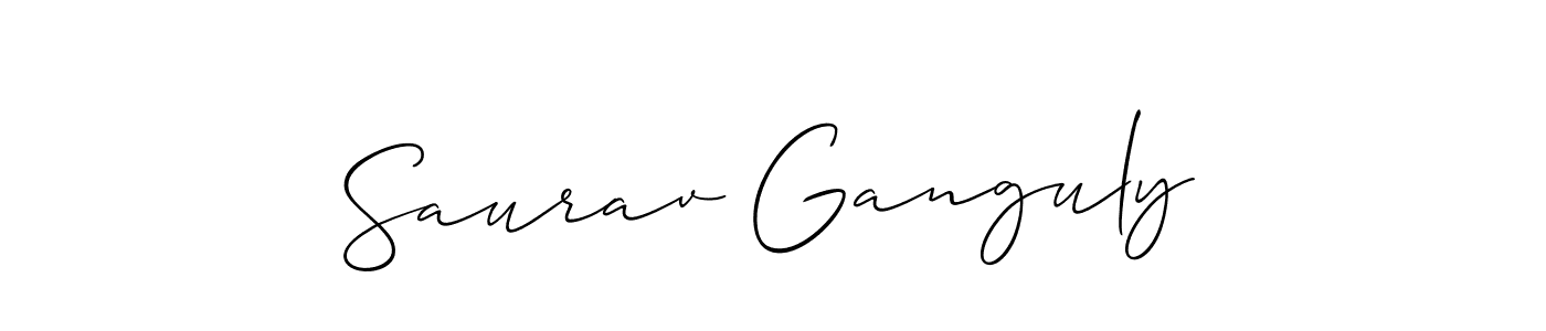 The best way (Allison_Script) to make a short signature is to pick only two or three words in your name. The name Saurav Ganguly include a total of six letters. For converting this name. Saurav Ganguly signature style 2 images and pictures png