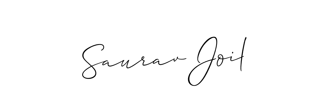 if you are searching for the best signature style for your name Saurav Joil. so please give up your signature search. here we have designed multiple signature styles  using Allison_Script. Saurav Joil signature style 2 images and pictures png