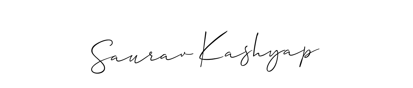 Create a beautiful signature design for name Saurav Kashyap. With this signature (Allison_Script) fonts, you can make a handwritten signature for free. Saurav Kashyap signature style 2 images and pictures png