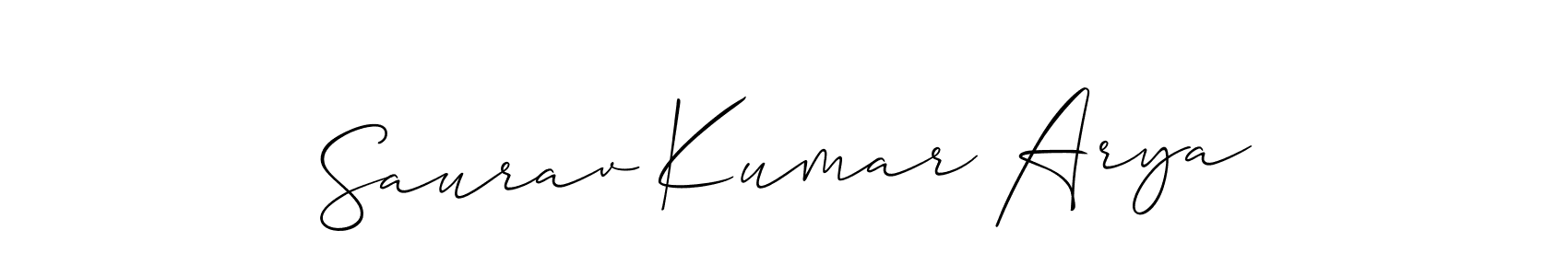 This is the best signature style for the Saurav Kumar Arya name. Also you like these signature font (Allison_Script). Mix name signature. Saurav Kumar Arya signature style 2 images and pictures png