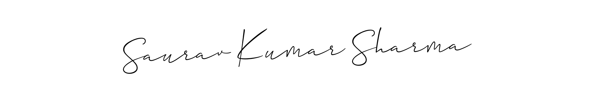 Allison_Script is a professional signature style that is perfect for those who want to add a touch of class to their signature. It is also a great choice for those who want to make their signature more unique. Get Saurav Kumar Sharma name to fancy signature for free. Saurav Kumar Sharma signature style 2 images and pictures png