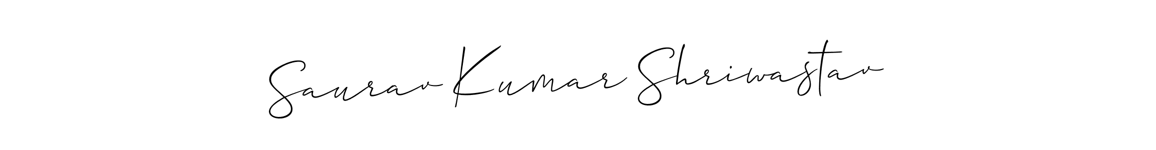 How to make Saurav Kumar Shriwastav name signature. Use Allison_Script style for creating short signs online. This is the latest handwritten sign. Saurav Kumar Shriwastav signature style 2 images and pictures png