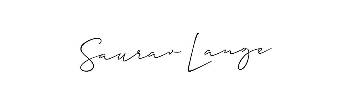 if you are searching for the best signature style for your name Saurav Lange. so please give up your signature search. here we have designed multiple signature styles  using Allison_Script. Saurav Lange signature style 2 images and pictures png