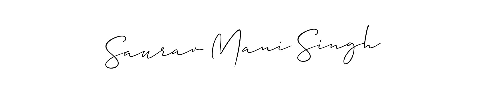How to Draw Saurav Mani Singh signature style? Allison_Script is a latest design signature styles for name Saurav Mani Singh. Saurav Mani Singh signature style 2 images and pictures png