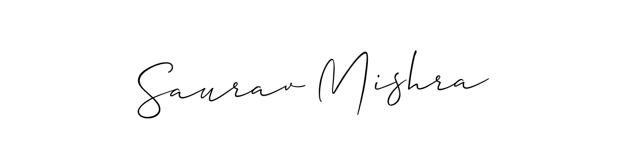 How to make Saurav Mishra signature? Allison_Script is a professional autograph style. Create handwritten signature for Saurav Mishra name. Saurav Mishra signature style 2 images and pictures png