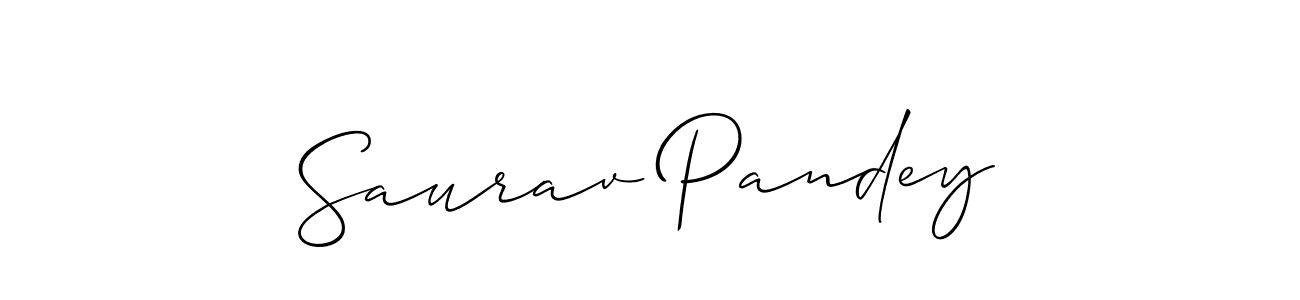 How to make Saurav Pandey signature? Allison_Script is a professional autograph style. Create handwritten signature for Saurav Pandey name. Saurav Pandey signature style 2 images and pictures png