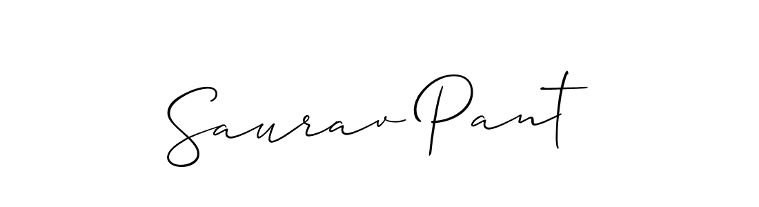 Create a beautiful signature design for name Saurav Pant. With this signature (Allison_Script) fonts, you can make a handwritten signature for free. Saurav Pant signature style 2 images and pictures png