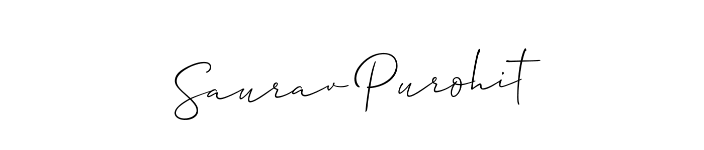 Design your own signature with our free online signature maker. With this signature software, you can create a handwritten (Allison_Script) signature for name Saurav Purohit. Saurav Purohit signature style 2 images and pictures png