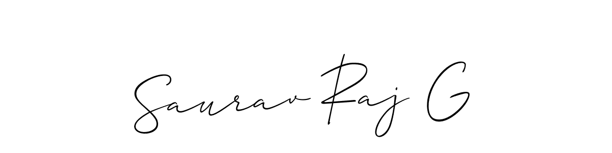 Make a beautiful signature design for name Saurav Raj G. With this signature (Allison_Script) style, you can create a handwritten signature for free. Saurav Raj G signature style 2 images and pictures png