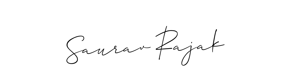 How to make Saurav Rajak name signature. Use Allison_Script style for creating short signs online. This is the latest handwritten sign. Saurav Rajak signature style 2 images and pictures png