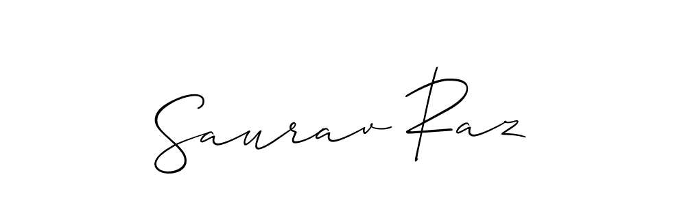 Make a short Saurav Raz signature style. Manage your documents anywhere anytime using Allison_Script. Create and add eSignatures, submit forms, share and send files easily. Saurav Raz signature style 2 images and pictures png