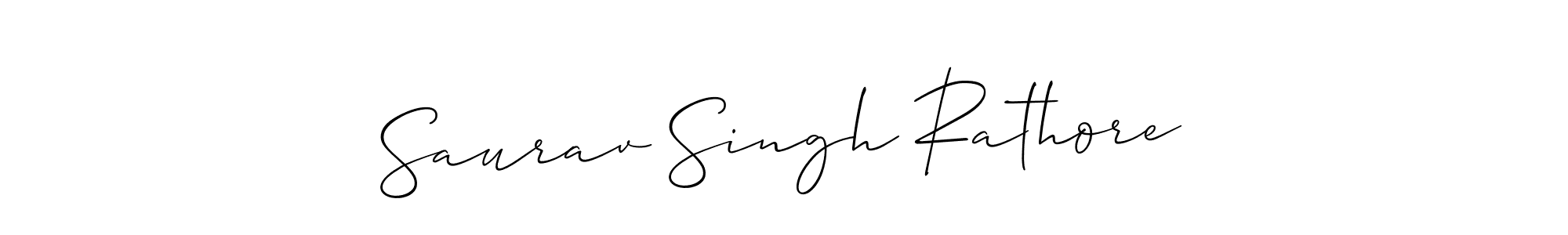 Allison_Script is a professional signature style that is perfect for those who want to add a touch of class to their signature. It is also a great choice for those who want to make their signature more unique. Get Saurav Singh Rathore name to fancy signature for free. Saurav Singh Rathore signature style 2 images and pictures png