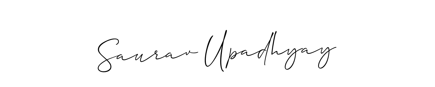 Make a beautiful signature design for name Saurav Upadhyay. With this signature (Allison_Script) style, you can create a handwritten signature for free. Saurav Upadhyay signature style 2 images and pictures png