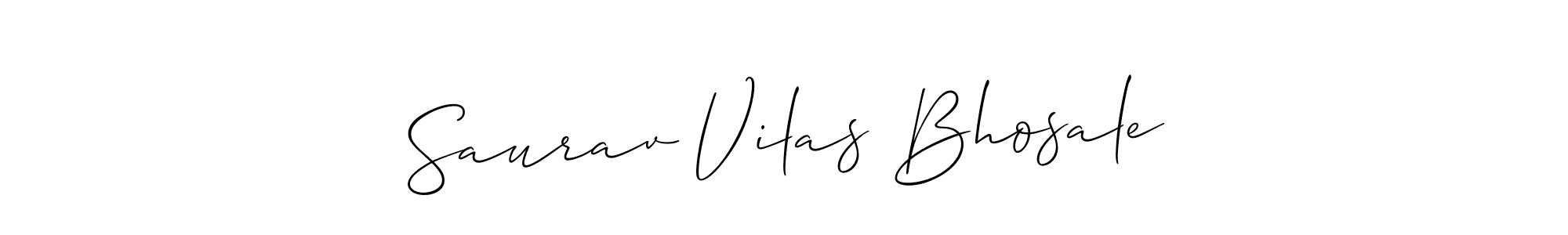 Make a beautiful signature design for name Saurav Vilas Bhosale. With this signature (Allison_Script) style, you can create a handwritten signature for free. Saurav Vilas Bhosale signature style 2 images and pictures png