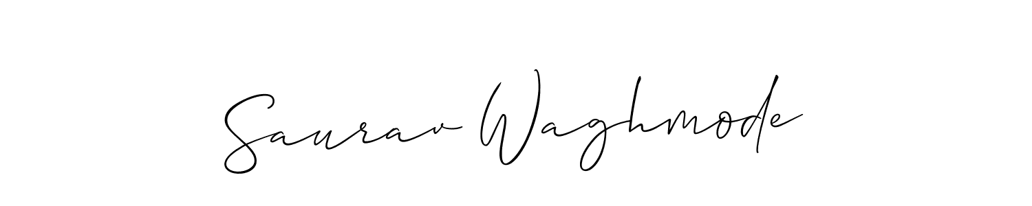 How to make Saurav Waghmode name signature. Use Allison_Script style for creating short signs online. This is the latest handwritten sign. Saurav Waghmode signature style 2 images and pictures png