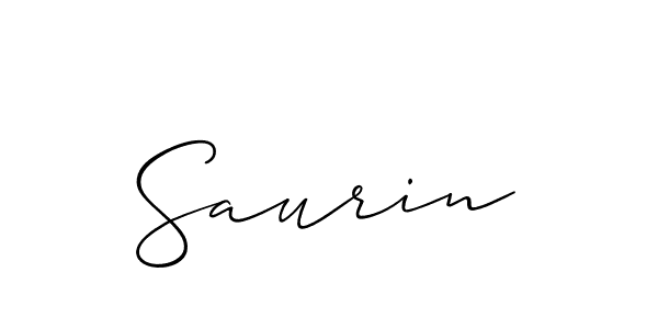 Make a beautiful signature design for name Saurin. With this signature (Allison_Script) style, you can create a handwritten signature for free. Saurin signature style 2 images and pictures png