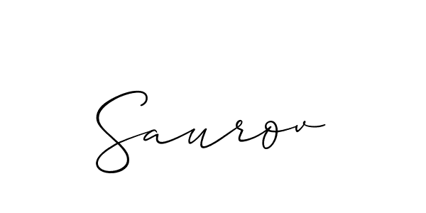 Design your own signature with our free online signature maker. With this signature software, you can create a handwritten (Allison_Script) signature for name Saurov. Saurov signature style 2 images and pictures png