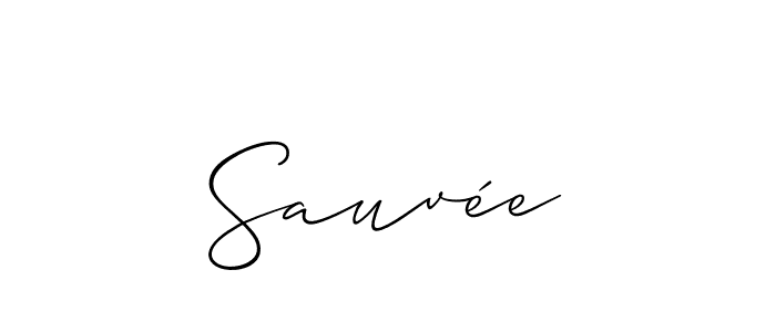 The best way (Allison_Script) to make a short signature is to pick only two or three words in your name. The name Sauvée include a total of six letters. For converting this name. Sauvée signature style 2 images and pictures png