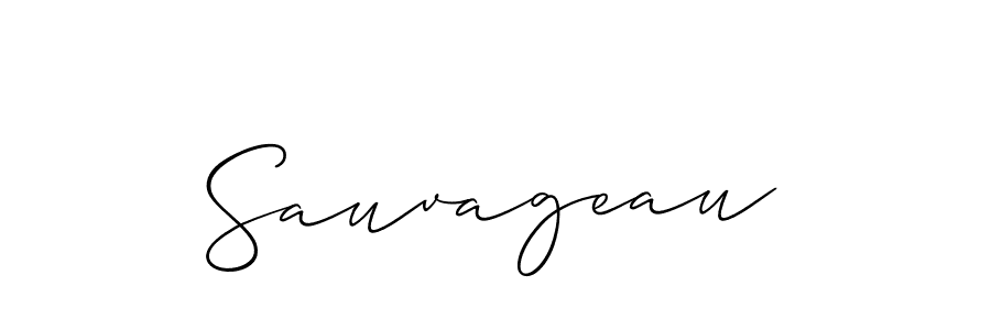 Make a beautiful signature design for name Sauvageau. With this signature (Allison_Script) style, you can create a handwritten signature for free. Sauvageau signature style 2 images and pictures png