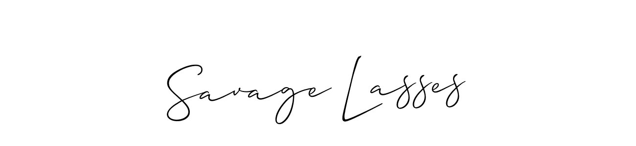 How to make Savage Lasses signature? Allison_Script is a professional autograph style. Create handwritten signature for Savage Lasses name. Savage Lasses signature style 2 images and pictures png