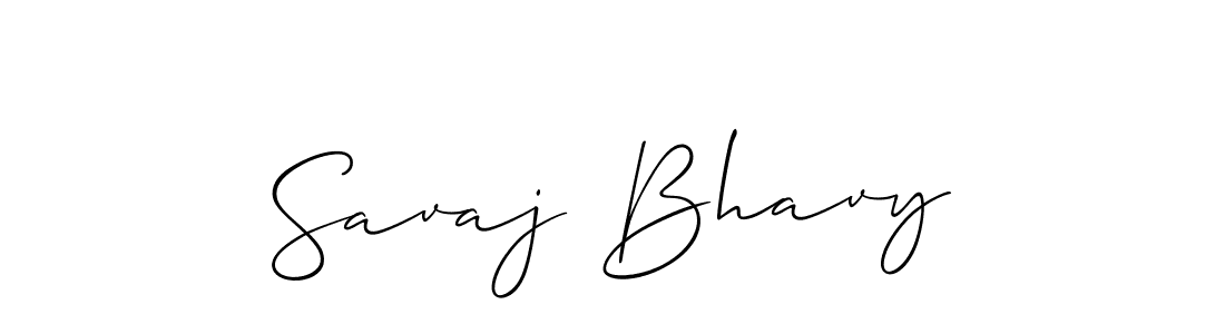 How to make Savaj Bhavy signature? Allison_Script is a professional autograph style. Create handwritten signature for Savaj Bhavy name. Savaj Bhavy signature style 2 images and pictures png