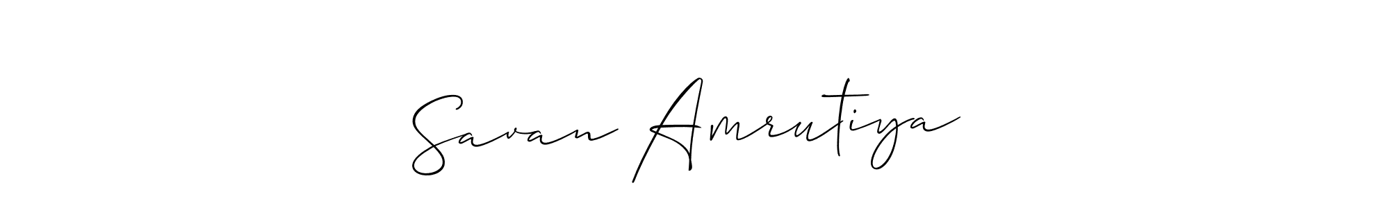 Once you've used our free online signature maker to create your best signature Allison_Script style, it's time to enjoy all of the benefits that Savan Amrutiya⚜️ name signing documents. Savan Amrutiya⚜️ signature style 2 images and pictures png