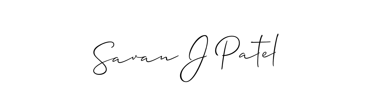 if you are searching for the best signature style for your name Savan J Patel. so please give up your signature search. here we have designed multiple signature styles  using Allison_Script. Savan J Patel signature style 2 images and pictures png