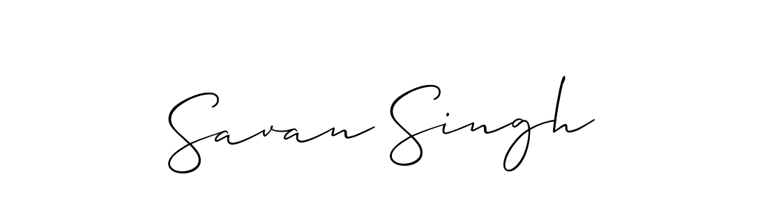 Make a beautiful signature design for name Savan Singh. With this signature (Allison_Script) style, you can create a handwritten signature for free. Savan Singh signature style 2 images and pictures png