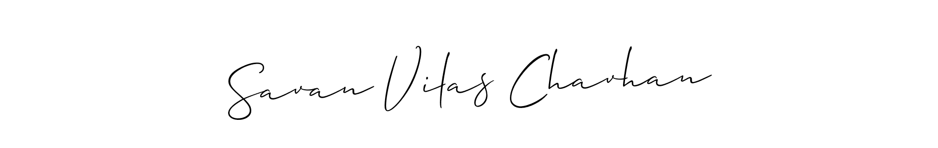 Make a beautiful signature design for name Savan Vilas Chavhan. With this signature (Allison_Script) style, you can create a handwritten signature for free. Savan Vilas Chavhan signature style 2 images and pictures png