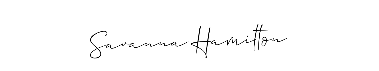 Make a beautiful signature design for name Savanna Hamilton. With this signature (Allison_Script) style, you can create a handwritten signature for free. Savanna Hamilton signature style 2 images and pictures png