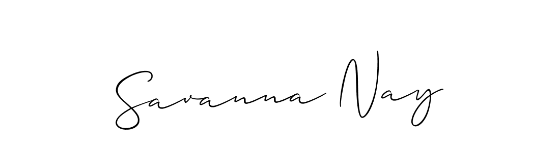 Create a beautiful signature design for name Savanna Nay. With this signature (Allison_Script) fonts, you can make a handwritten signature for free. Savanna Nay signature style 2 images and pictures png