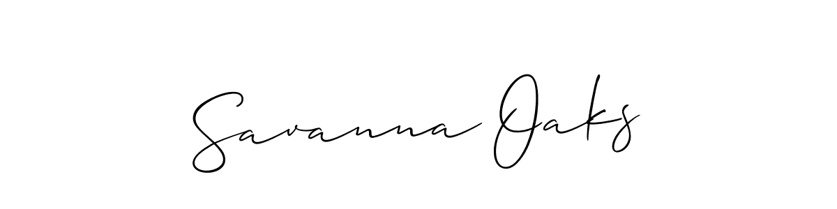 How to make Savanna Oaks signature? Allison_Script is a professional autograph style. Create handwritten signature for Savanna Oaks name. Savanna Oaks signature style 2 images and pictures png